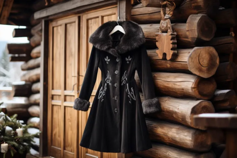 Ženský čierny kabát na zimu